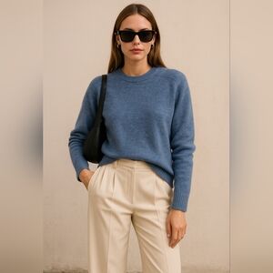 Springfield Lambswool Blue Sweater Large